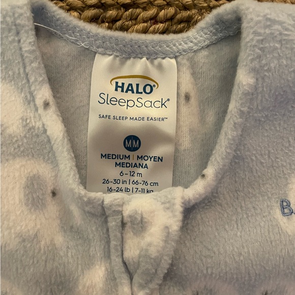 NWOT, Halo Fleece Sleep Sack Elephants, 6-12 M, Medium - Picture 4 of 5